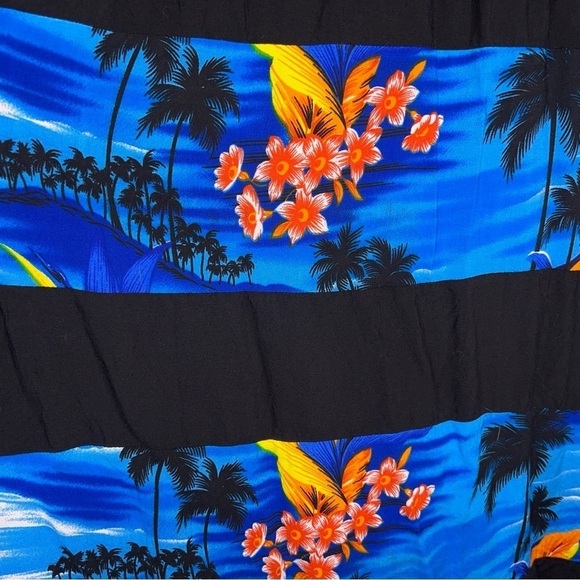 SMALL TROPICAL PRINT HALTER DRESS SLEEVELESS BEACH VACATION COLORFUL STRETCH TOP - Picture 11 of 12